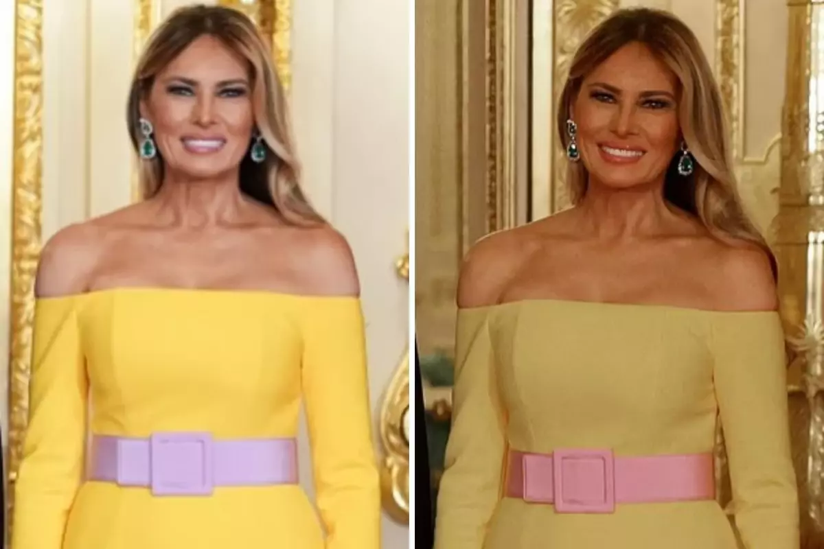 melania trumpin kraliyet yemeginde giydigi elbise olay yaratti XHLmMcjE