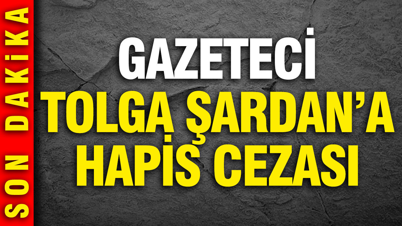 Gazeteci Tolga Şardan’a Hapis Cezası Verildi